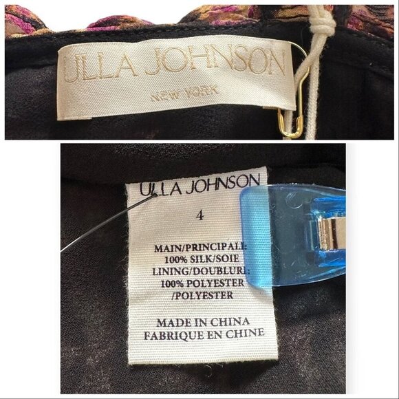 Ulla Johnson Rosaria Silk Midi Dress, in Pomegranate, Size 4, New with Tag‎ - Picture 5 of 16